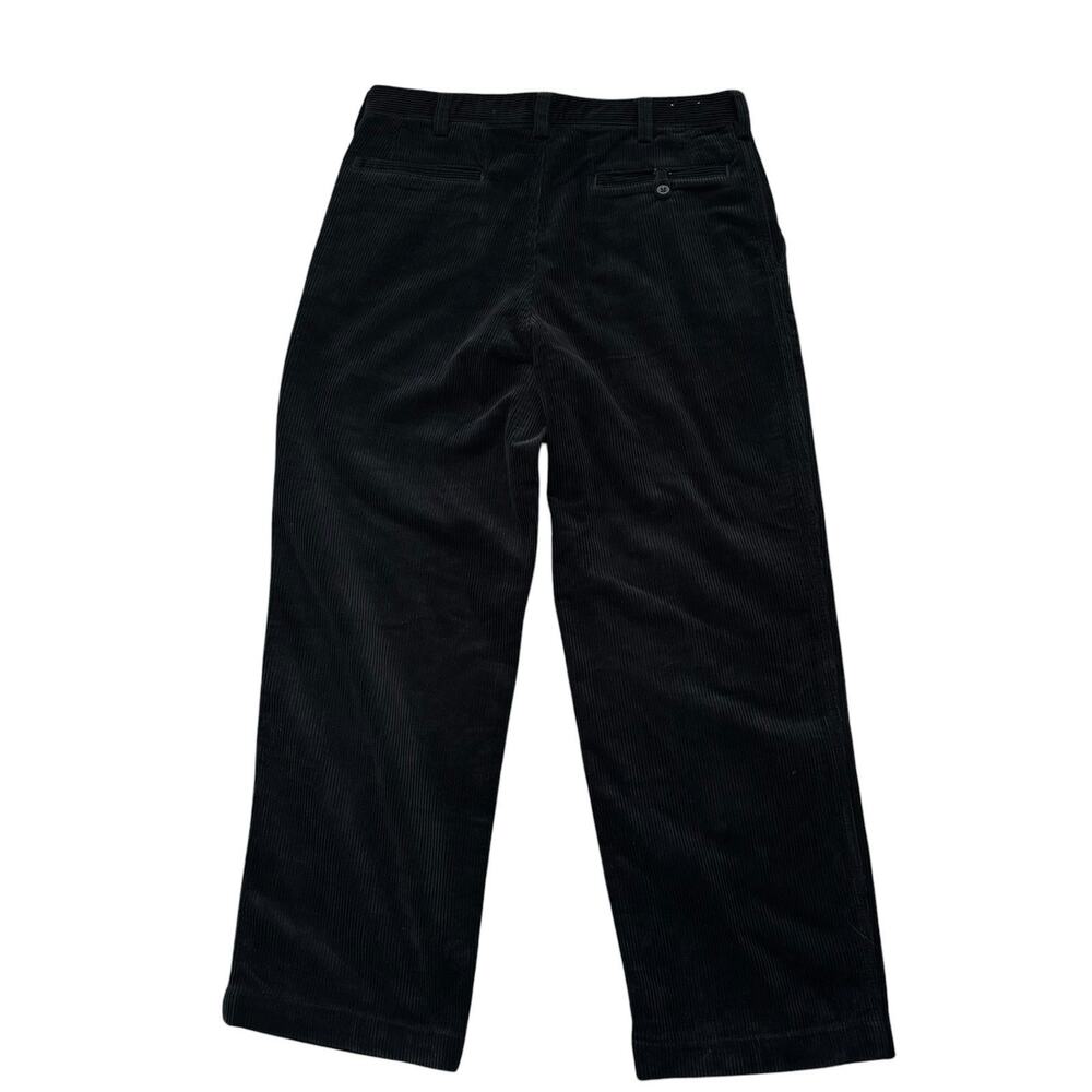 Vintage GAP Black Wide Wale Corduroy Pants 36x30 Flat Front Cotton Preppy NWOT